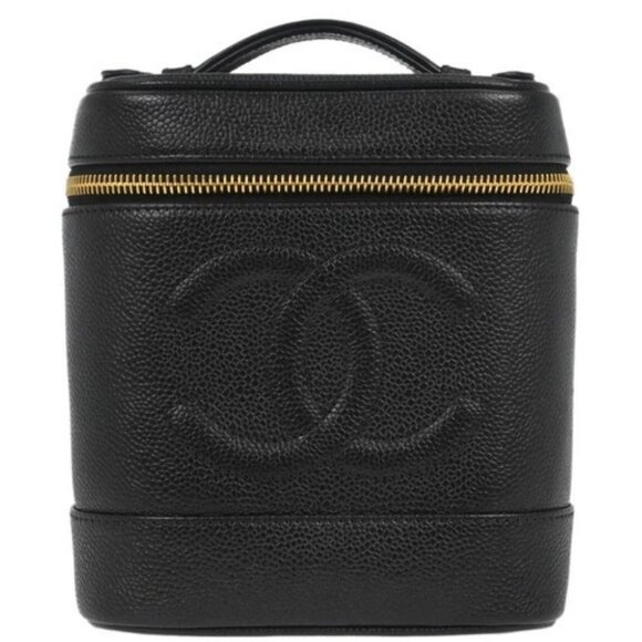CHANEL Handbags - Chanel Black Calfskin Timeless Vanity Handbag 126131